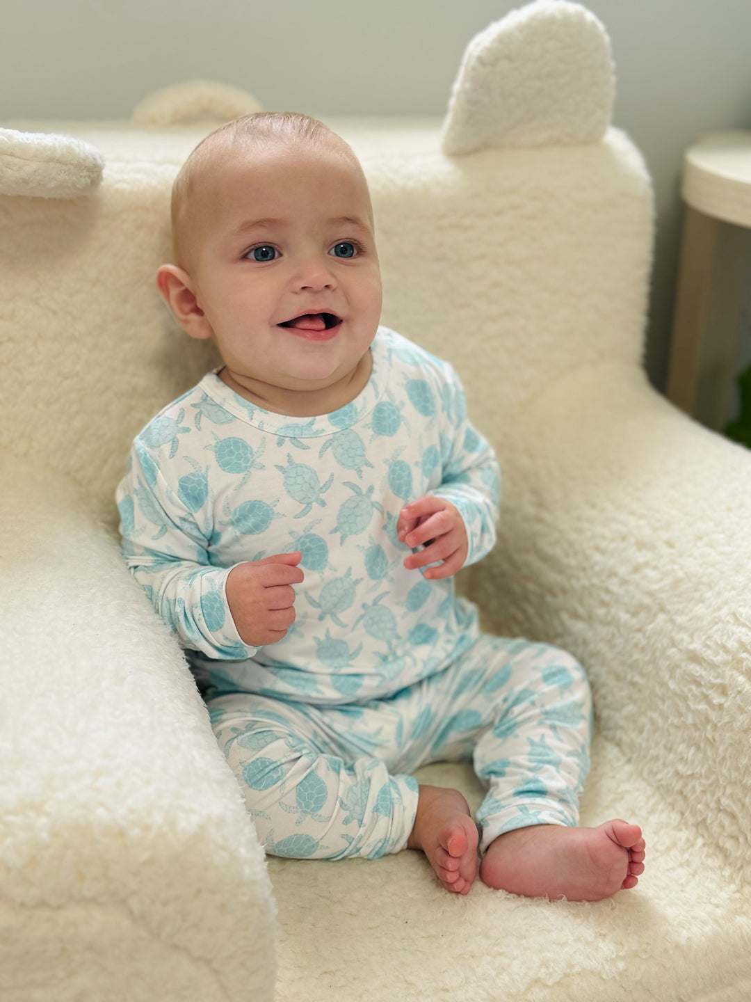 Toddler Pajama Set in Turtley Awesome - Dear Perli