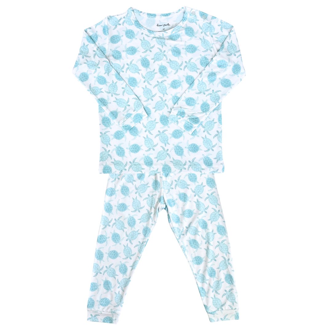 Toddler Pajama Set in Turtley Awesome - Dear Perli