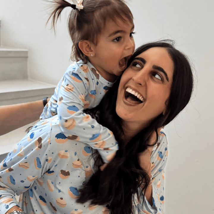 Women's Long Sleeve Pajama Set in Hanukkah Glaze - Dear Perli