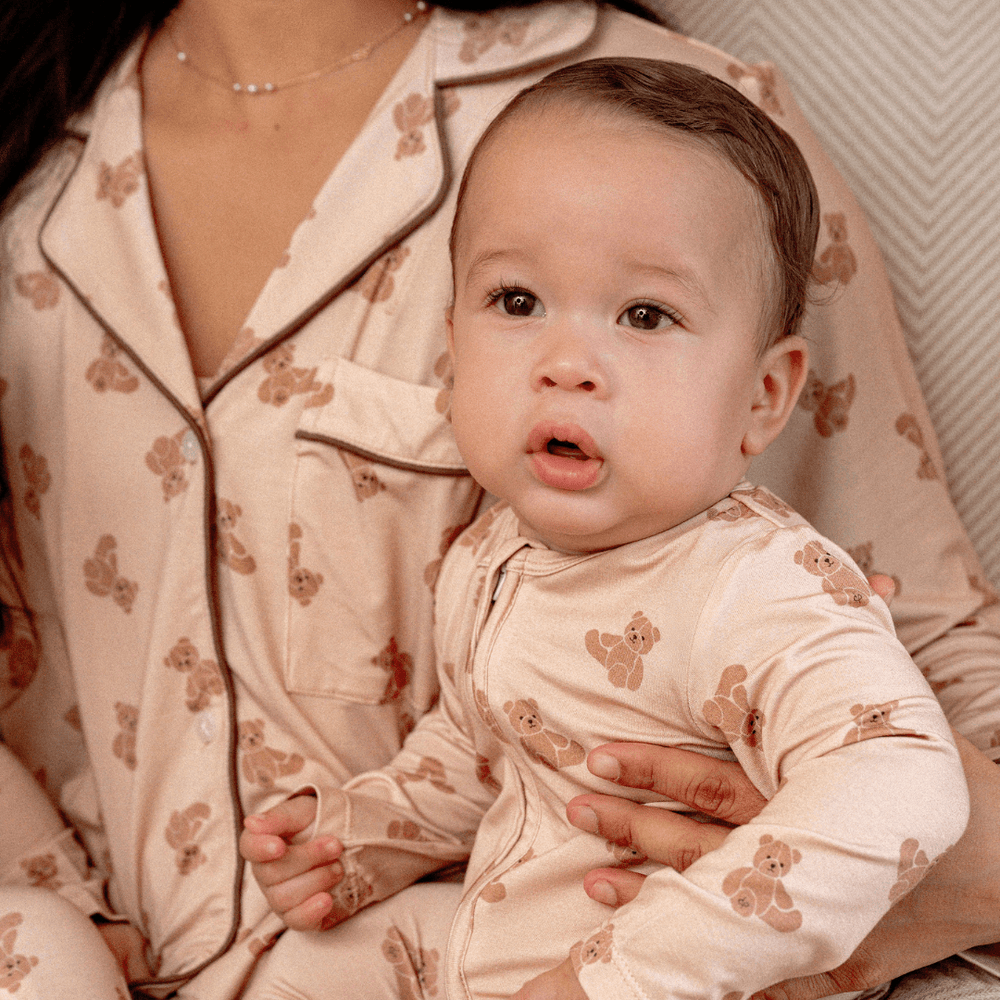 Women's Long Sleeve Pajama Set in Teddy Tales - Dear Perli