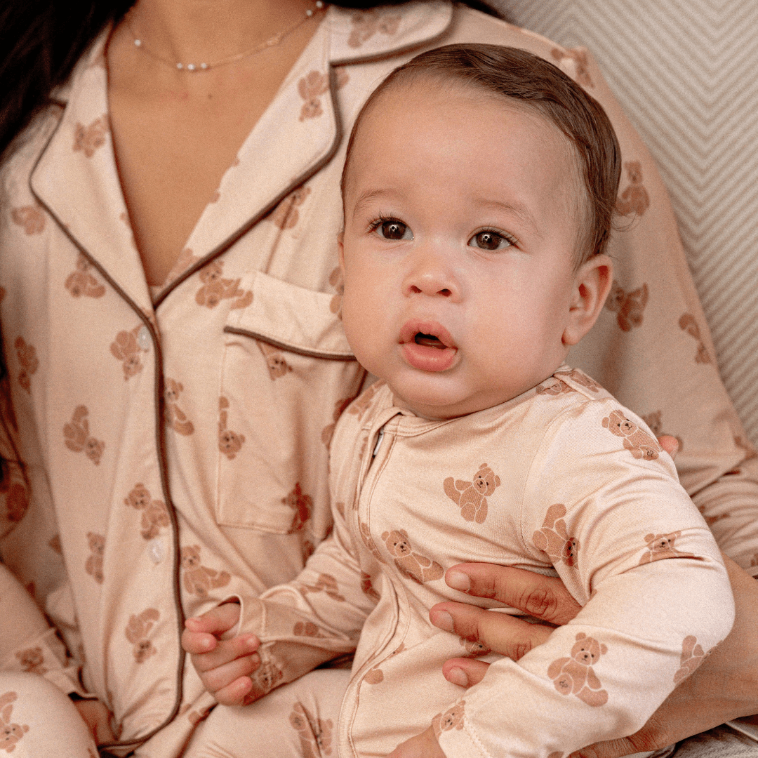 Women's Long Sleeve Pajama Set in Teddy Tales - Dear Perli