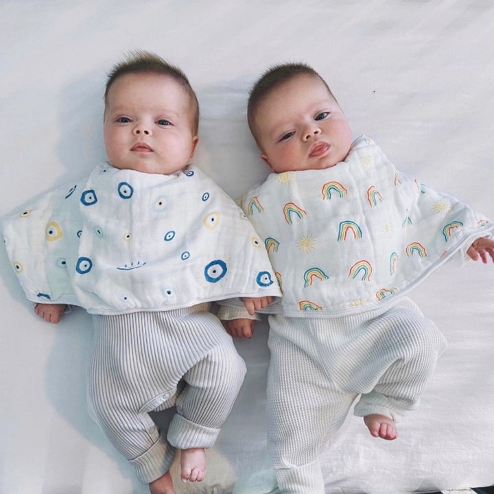 2-in-1 Burp Cloth Bibs- 3 Pack - Bundled Baby