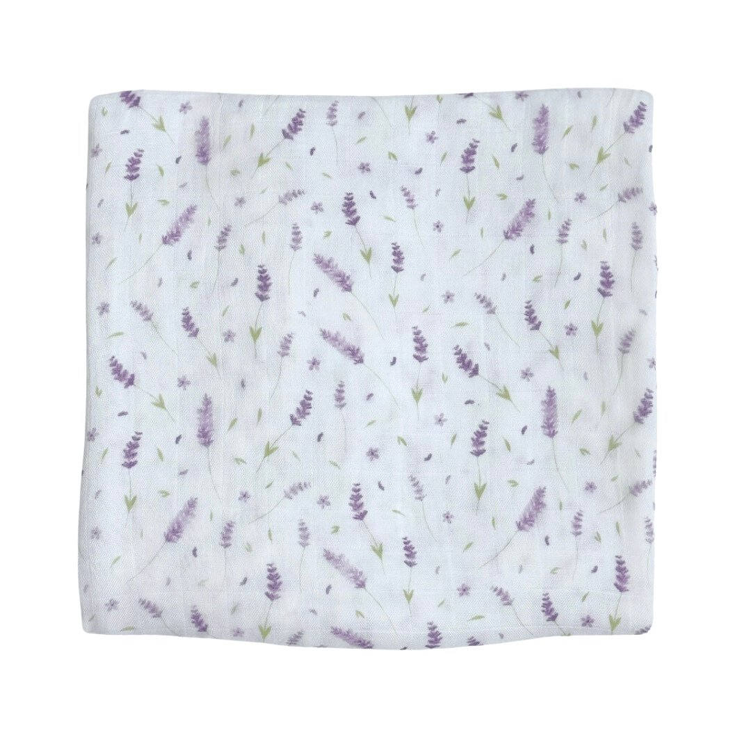 Bamboo Muslin Swaddle Blanket - French Lavender - Dear Perli