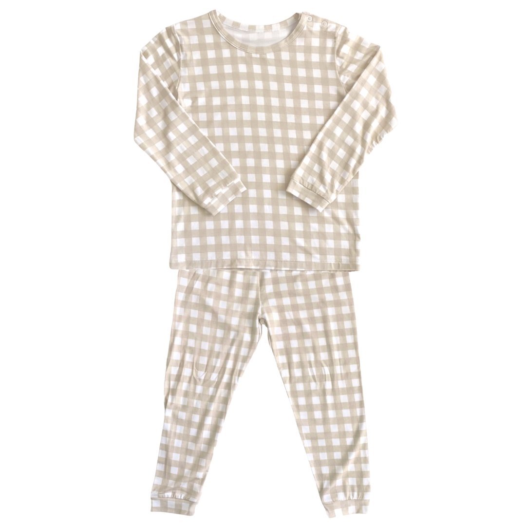 *PRE-ORDER* Toddler Pajama Set in Gingham - Dear Perli