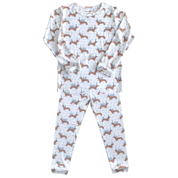 *PRE-ORDER* Toddler Pajama Set in Holiday Dogs Christmas - Dear Perli