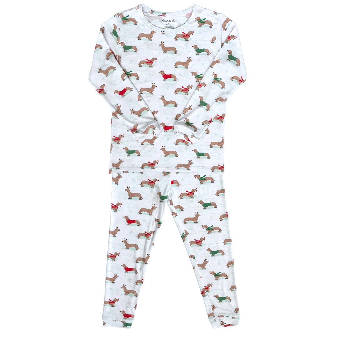 *PRE-ORDER* Toddler Pajama Set in Holiday Dogs Hanukkah - Dear Perli