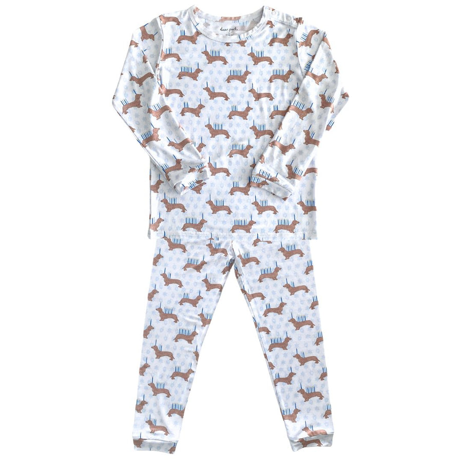 *PRE-ORDER* Toddler Pajama Set in Holiday Dogs Hanukkah - Dear Perli