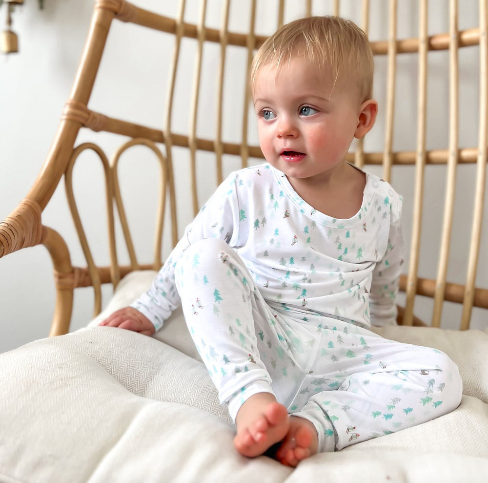 Toddler Pajama Set in Bunny Slopes - Dear Perli