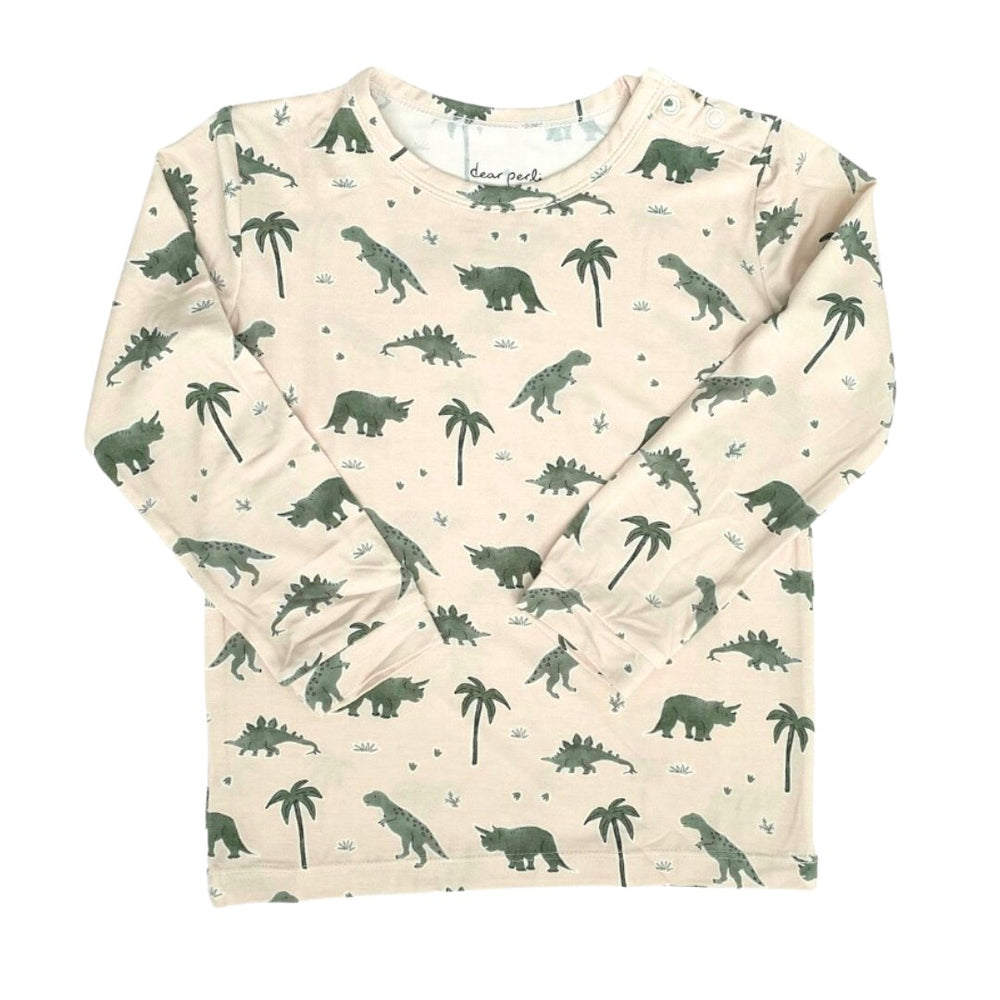 Toddler Pajama Set in Dino-Snores - Dear Perli