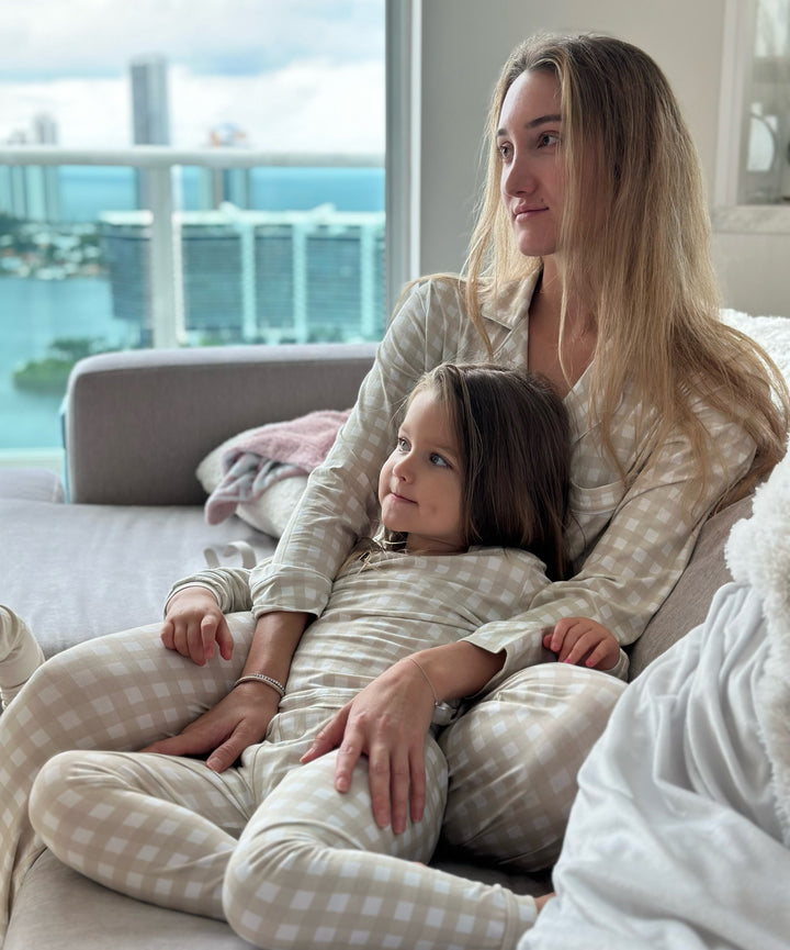 Toddler Pajama Set in Gingham - Dear Perli