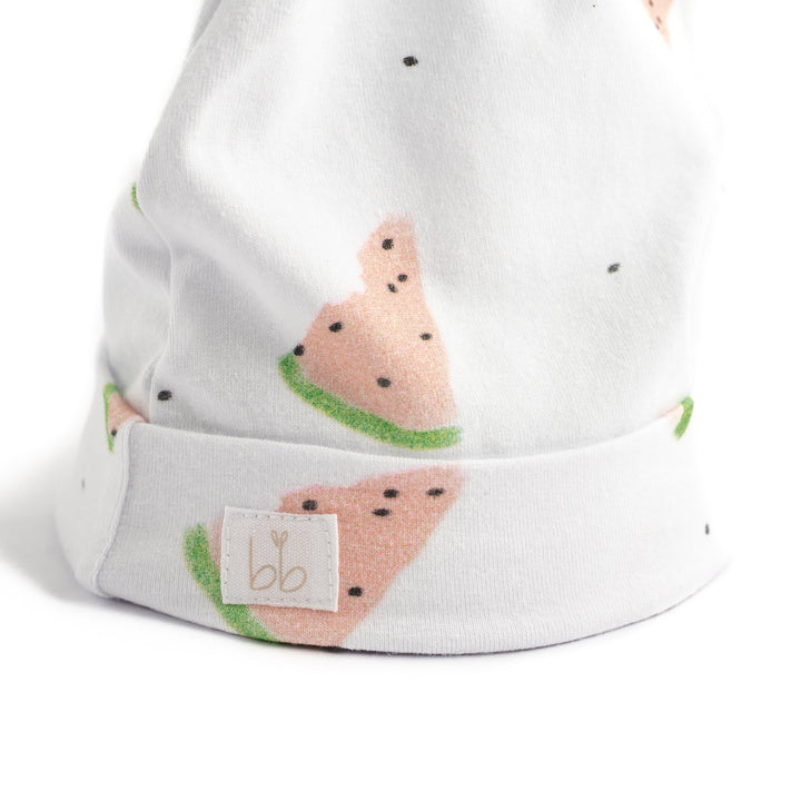 Top Knot Hat - Watermelon - Bundled Baby