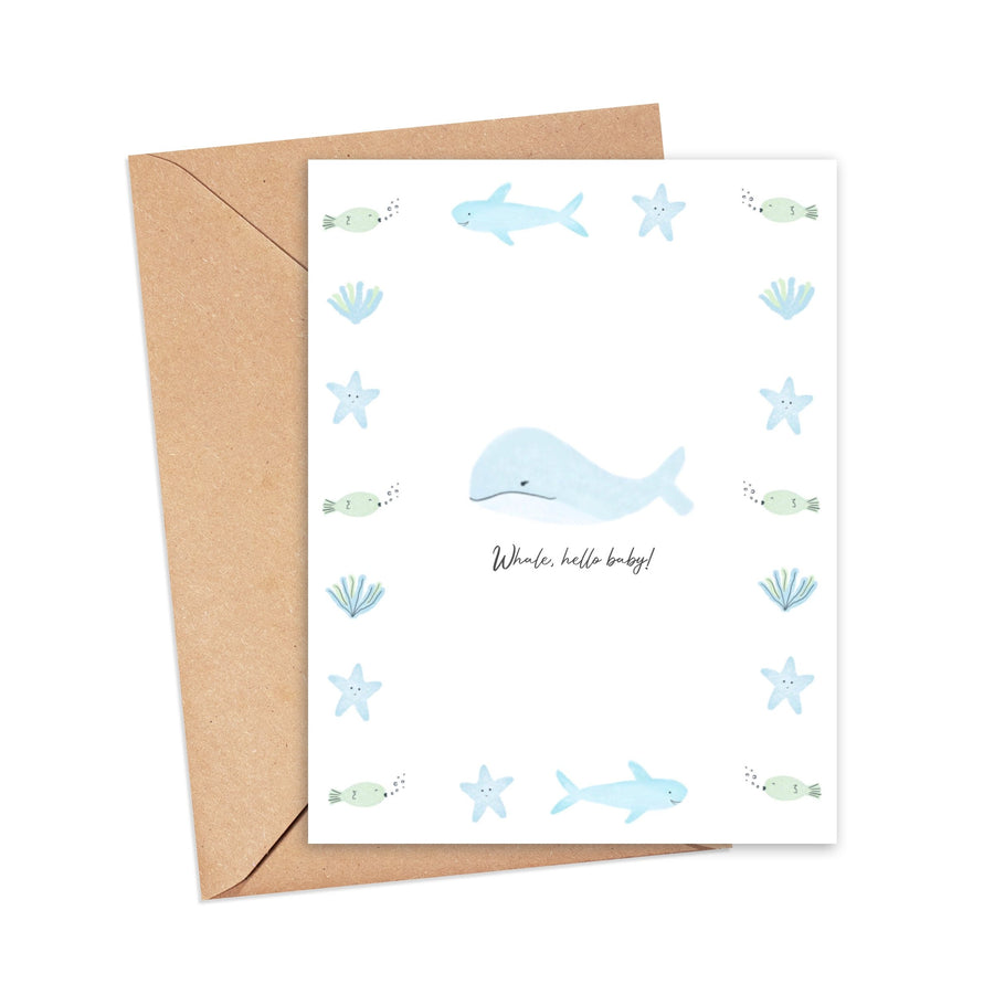 Whale Hello Baby-Greeting Card - Bundled Baby