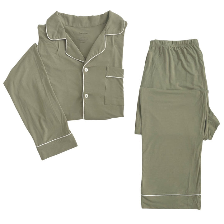Women's Long Sleeve Pajama Set in Gingham - Dear Perli